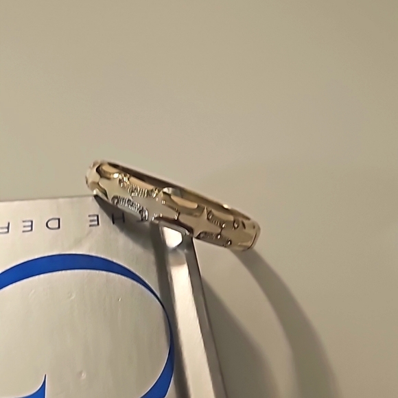 Vintage Gold Tone Enamel & Rhinestone Cuff Clamper Bracelet. - Picture 6 of 8